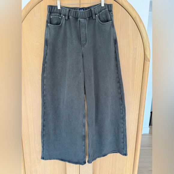 GAP Women's Black Wide Leg Pull on Trousers Moonless Night Size M - Picture 2 of 6